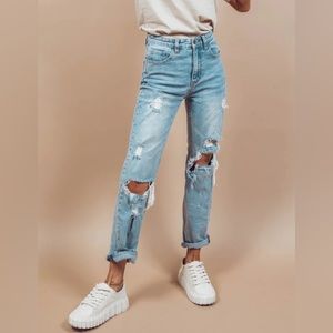 Shop Stevie - Sawyer Distressed Denim